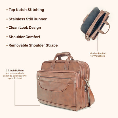 Expandable Laptop Folder Messenger Bag